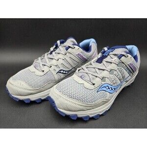 Saucony Shoes Womens 9 Excursion TR12 Gray Blue Trail Running Sneakers S10452-1